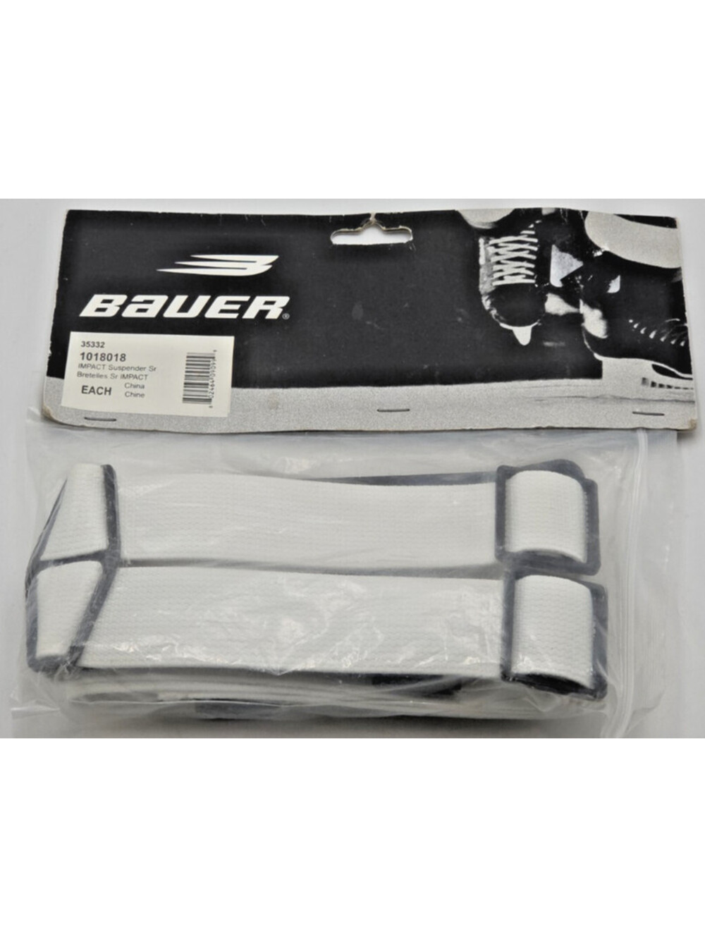 Vintage 2001 Bauer IMPACT Sr Hockey Suspenders NOS White Nike Era